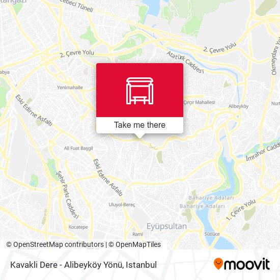 Kavakli Dere - Alibeyköy Yönü map