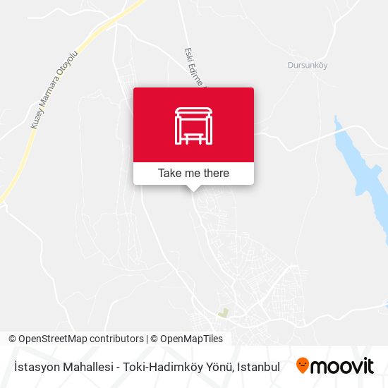 İstasyon Mahallesi - Toki-Hadimköy Yönü map