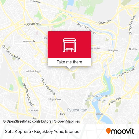 Sefa Köprüsü - Küçükköy Yönü map