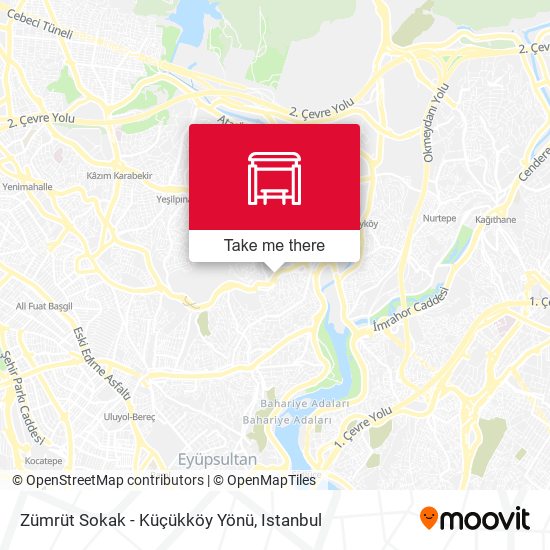 Zümrüt Sokak - Küçükköy Yönü map