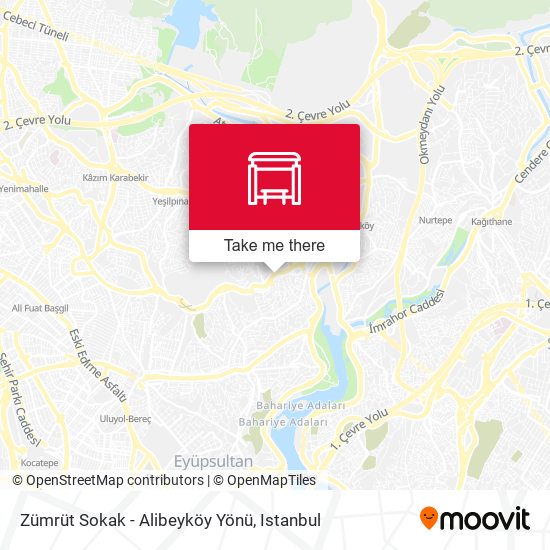 Zümrüt Sokak - Alibeyköy Yönü map