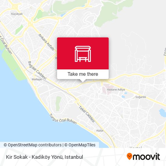 Kir Sokak - Kadiköy Yönü map