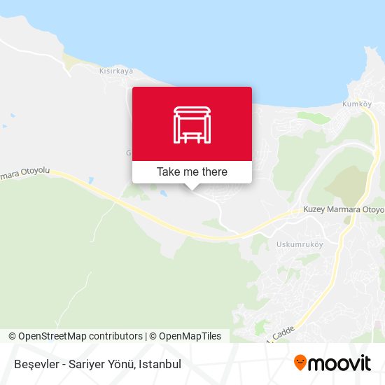 Beşevler - Sariyer Yönü map