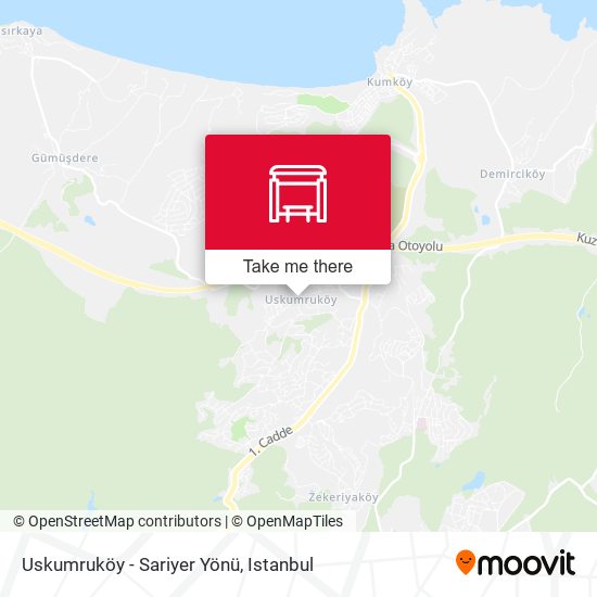 Uskumruköy - Sariyer Yönü map