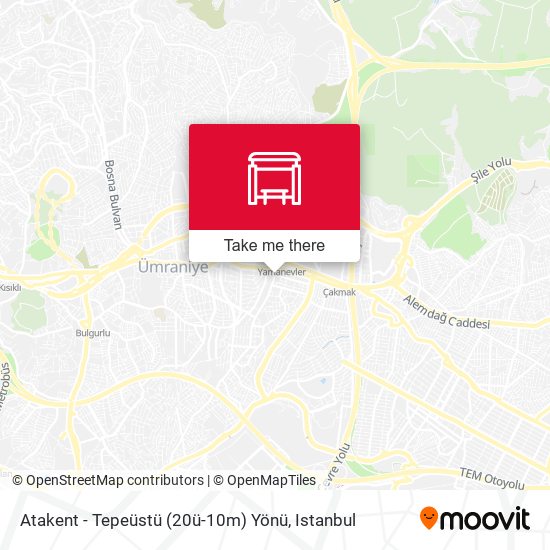 Atakent - Tepeüstü (20ü-10m) Yönü map