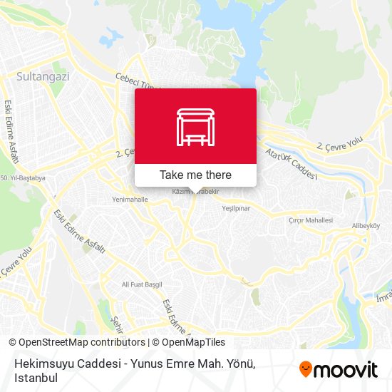 Hekimsuyu Caddesi - Yunus Emre Mah. Yönü map