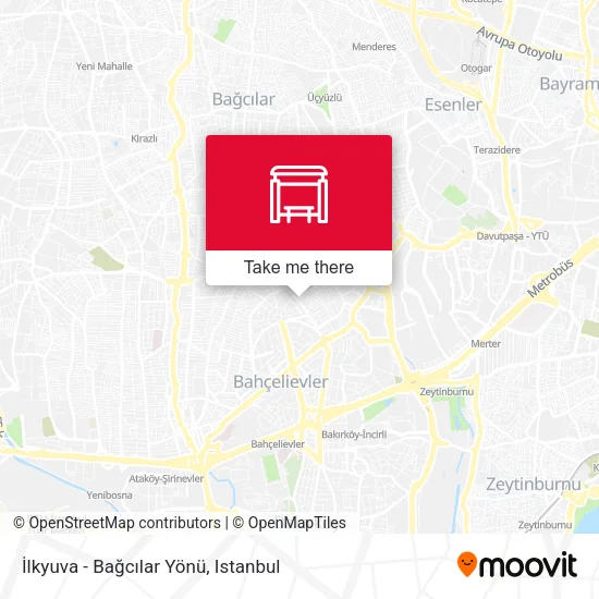 İlkyuva - Bağcılar Yönü map