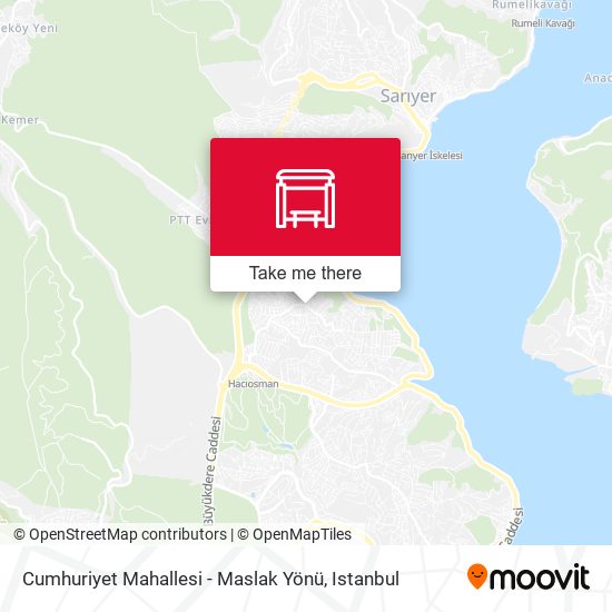 Cumhuriyet Mahallesi - Maslak Yönü map