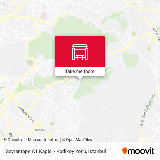 Seyrantepe A1 Kapisi - Kadiköy Yönü map