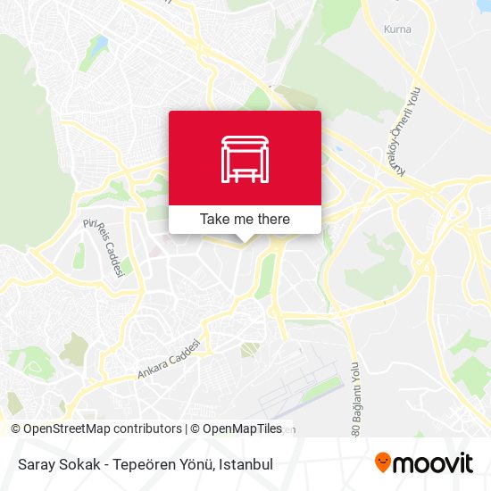 Saray Sokak - Tepeören Yönü map