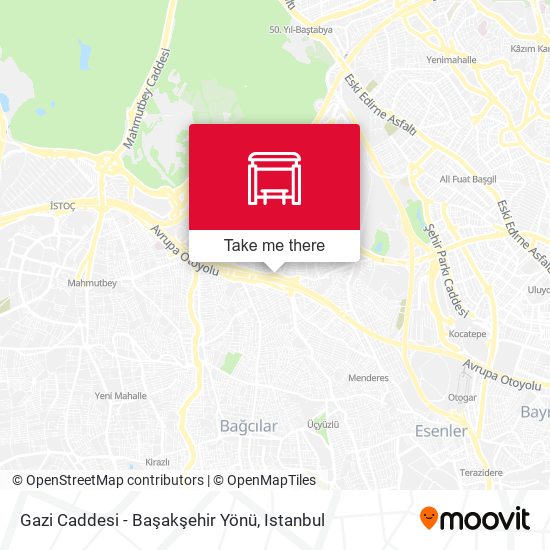 Gazi Caddesi - Başakşehir Yönü map