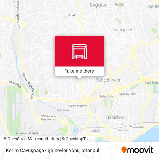 Kerim Çavuşpaşa - Şirinevler Yönü map