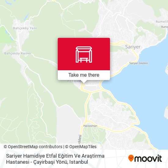 Sariyer Hamidiye Etfal Eğitim Ve Araştirma Hastanesi - Çayirbaşi Yönü map