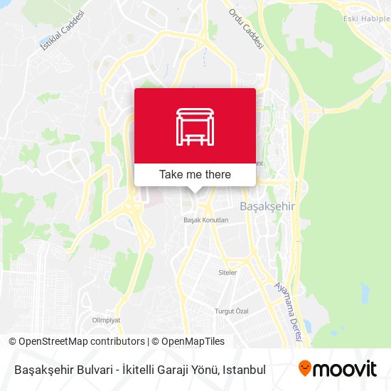 Başakşehir Bulvari - İkitelli Garaji Yönü map