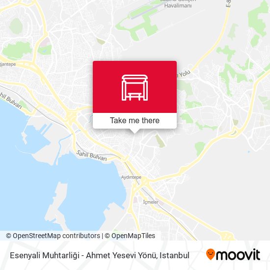 Esenyali Muhtarliği - Ahmet Yesevi Yönü map
