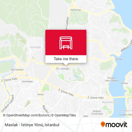 Maslak - İstinye Yönü map