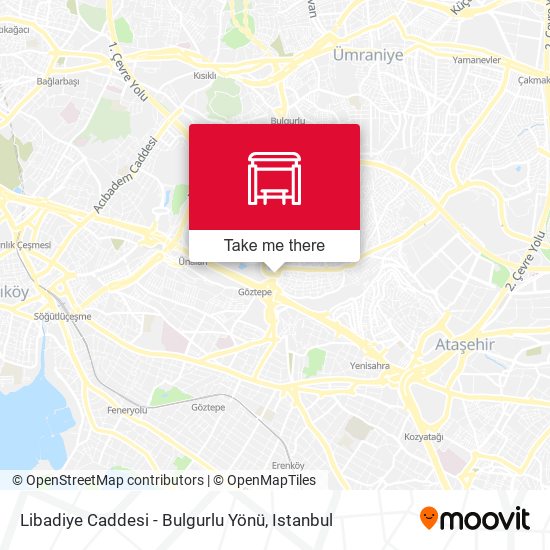 Libadiye Caddesi - Bulgurlu Yönü map