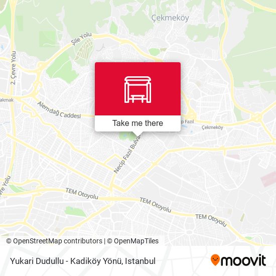Yukari Dudullu - Kadiköy Yönü map