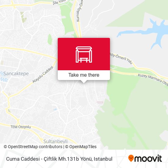 Cuma Caddesi - Çiftlik Mh.131b Yönü map