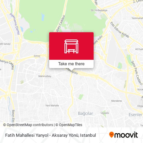Fatih Mahallesi Yanyol - Aksaray Yönü map