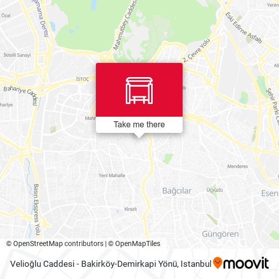Velioğlu Caddesi - Bakirköy-Demirkapi Yönü map