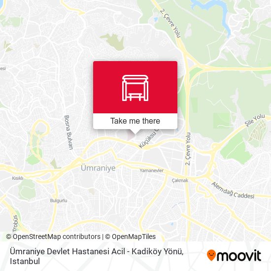 Ümraniye Devlet Hastanesi Acil - Kadiköy Yönü map