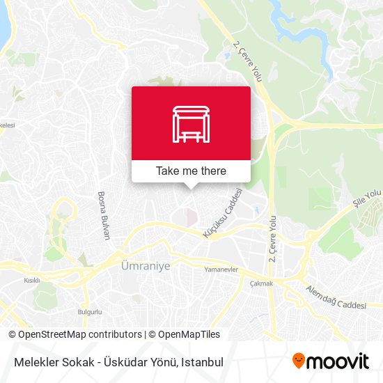 Melekler Sokak - Üsküdar Yönü map