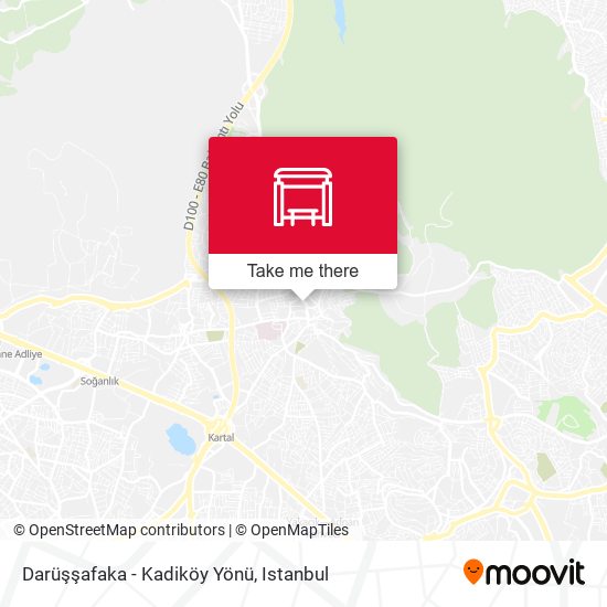 Darüşşafaka - Kadiköy Yönü map