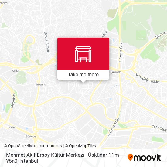 Mehmet Akif Ersoy Kültür Merkezi - Üsküdar 11m Yönü map