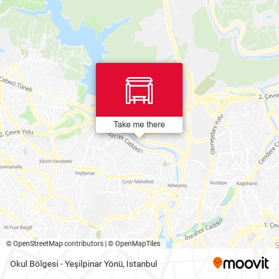 Okul Bölgesi - Yeşilpinar Yönü map