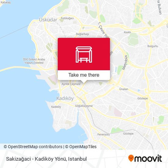 Sakizağaci - Kadiköy Yönü map