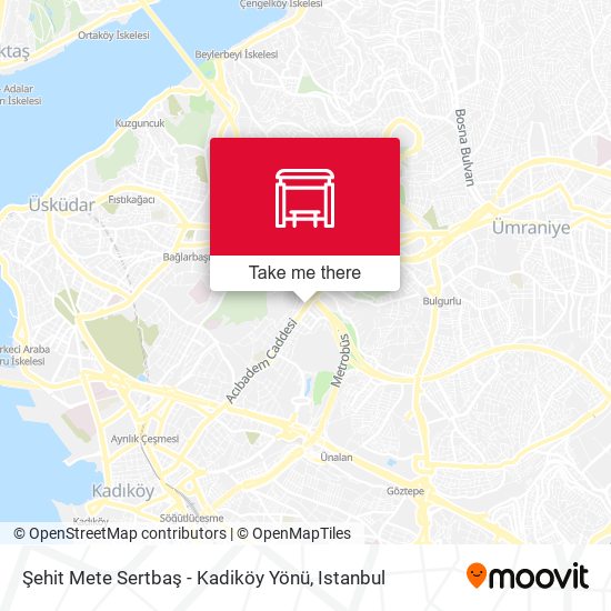 Şehit Mete Sertbaş - Kadiköy Yönü map