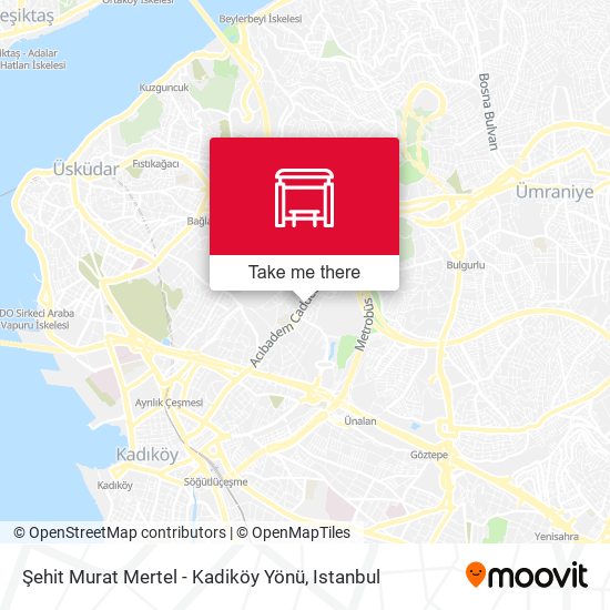 Şehit Murat Mertel - Kadiköy Yönü map