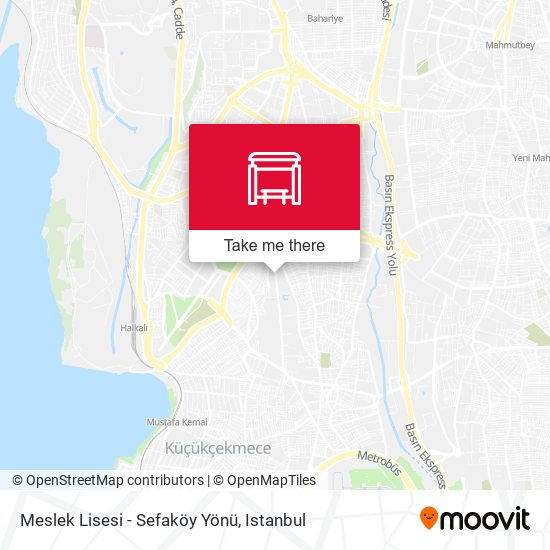 Meslek Lisesi - Sefaköy Yönü map