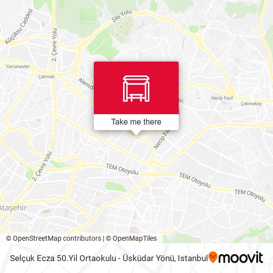 Selçuk Ecza 50.Yil Ortaokulu - Üsküdar Yönü map