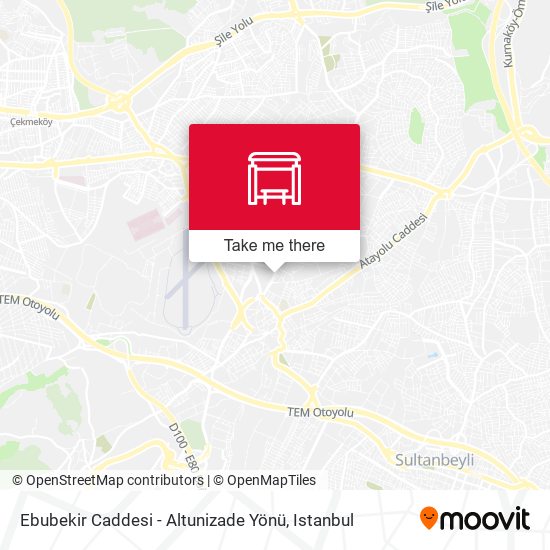 Ebubekir Caddesi - Altunizade Yönü map