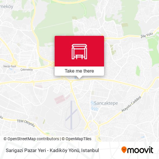 Sarigazi Pazar Yeri - Kadiköy Yönü map