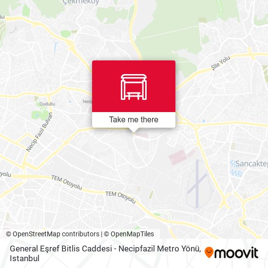 General Eşref Bitlis Caddesi - Necipfazil Metro Yönü map