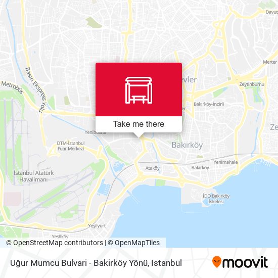 Uğur Mumcu Bulvari - Bakirköy Yönü map
