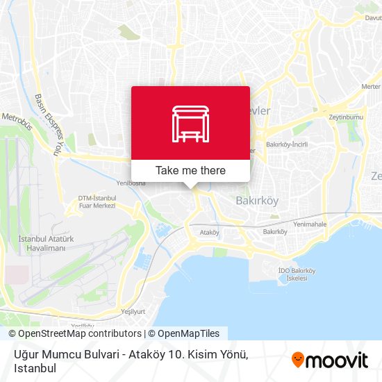 Uğur Mumcu Bulvari - Ataköy 10. Kisim Yönü map