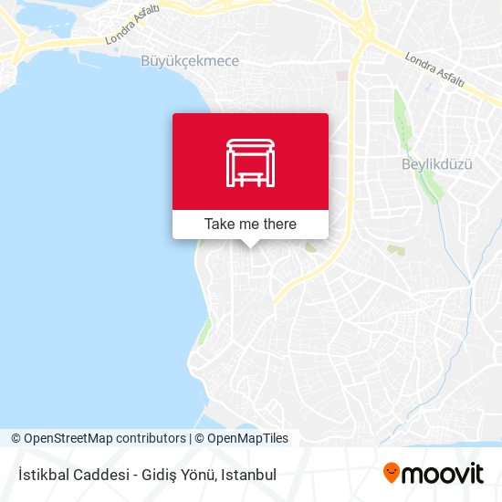 İstikbal Caddesi - Gidiş Yönü map