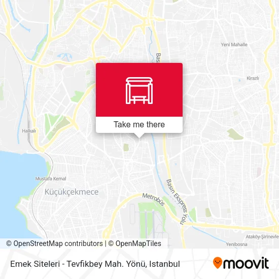 Emek Siteleri - Tevfikbey Mah. Yönü map