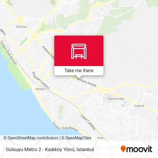 Gülsuyu Metro 2 - Kadıköy Yönü map