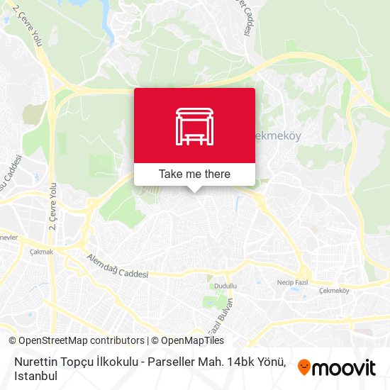 Nurettin Topçu İlkokulu - Parseller Mah. 14bk Yönü map