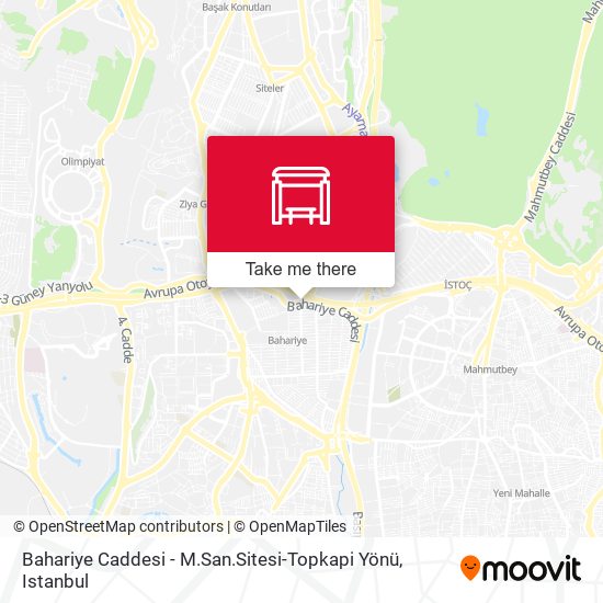 Bahariye Caddesi - M.San.Sitesi-Topkapi Yönü map