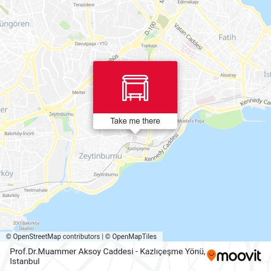Prof.Dr.Muammer Aksoy Caddesi - Kazlıçeşme Yönü map