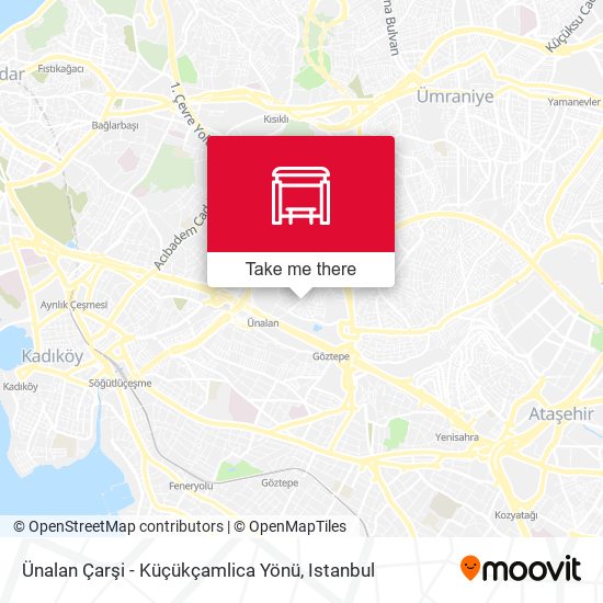 Ünalan Çarşi - Küçükçamlica Yönü map