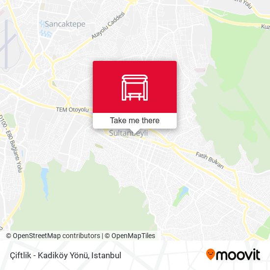 Çiftlik - Kadiköy Yönü map
