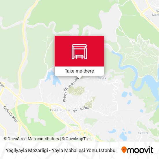 Yeşilyayla Mezarliği - Yayla Mahallesi Yönü map