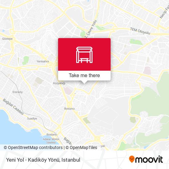 Yeni Yol - Kadiköy Yönü map